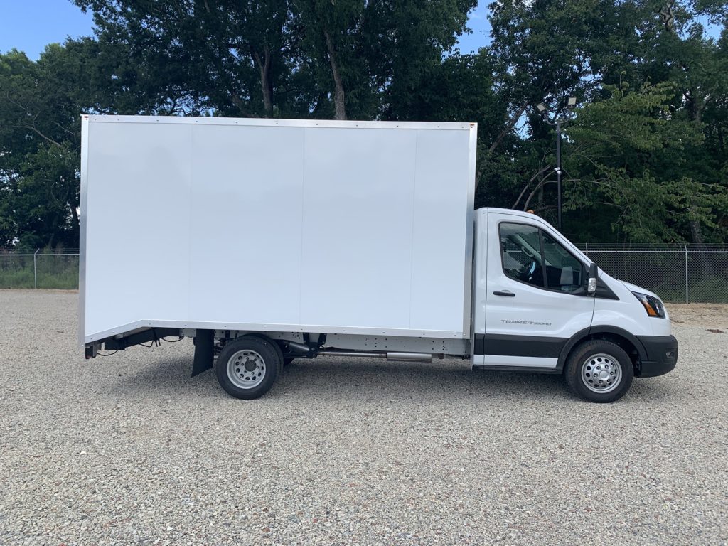 *NEW 2024 Ford Transit T350HD 14′ Eco Lite Body, White, Gas, Single Cab *Ready for Immediate Delivery*